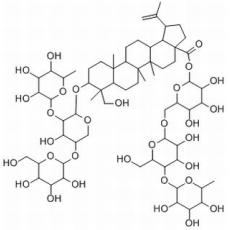 3-O-b-D-葡萄糖( 1→4)-[ a -L-鼠李糖(1→2)]- a-L-阿拉伯糖 23-羥基羽扇豆20(29)-烯-28–酸- 28-O-鼠李糖(1→4)葡萄糖(1→6)葡萄糖苷